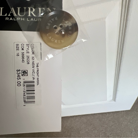 Lauren Ralph Women’s Tab Front Wool Blend Long Camel Coat Size 16 NWT MSRP $345 - Picture 4 of 9